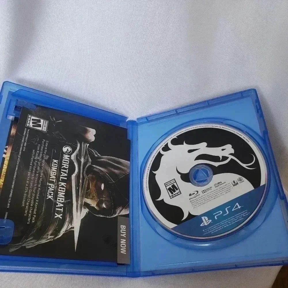 Play station 4 set of 2 games mortal kombat x & need for speed